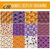 Paper Crafting Halloween Supplies 12 Sheets Scrapbook Set, 6x6in Double-Sided Craft Paper, Pumpkin Large Area Ghost Bat Pattern Decorative for