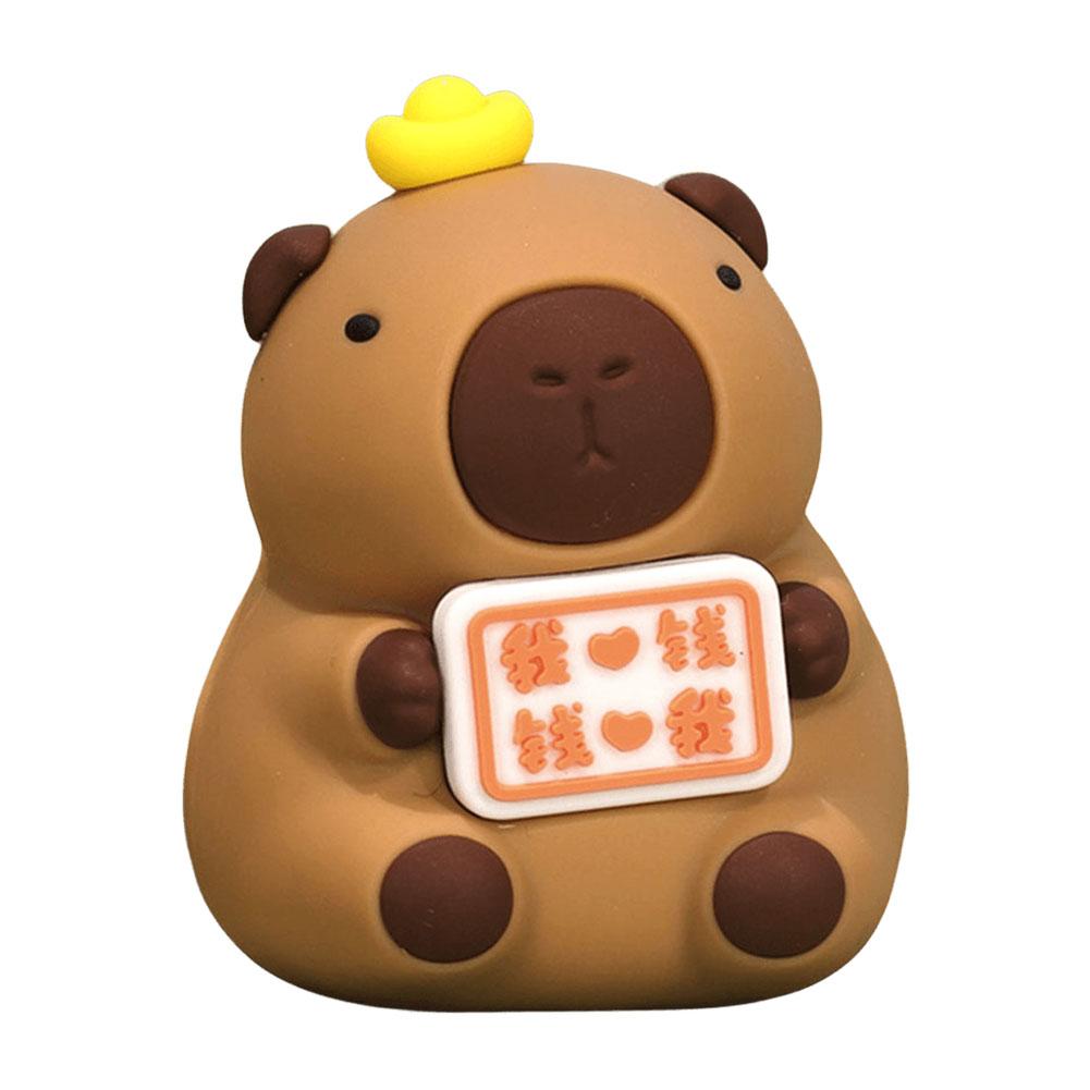 Small Capybara Figurines Cute Capybara Sculpture Cartoon Capybara Tabletop Decoration Creative for Home Office Decor