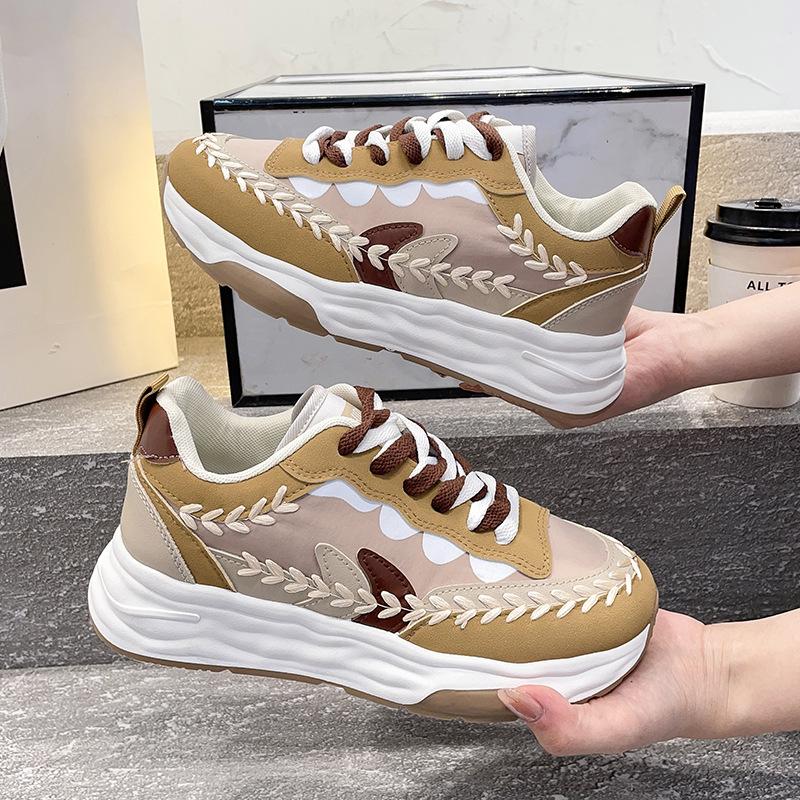 Новая женская спортивная обувь с цветными блоками, модная дышащая нескользящая женская повседневная обувь