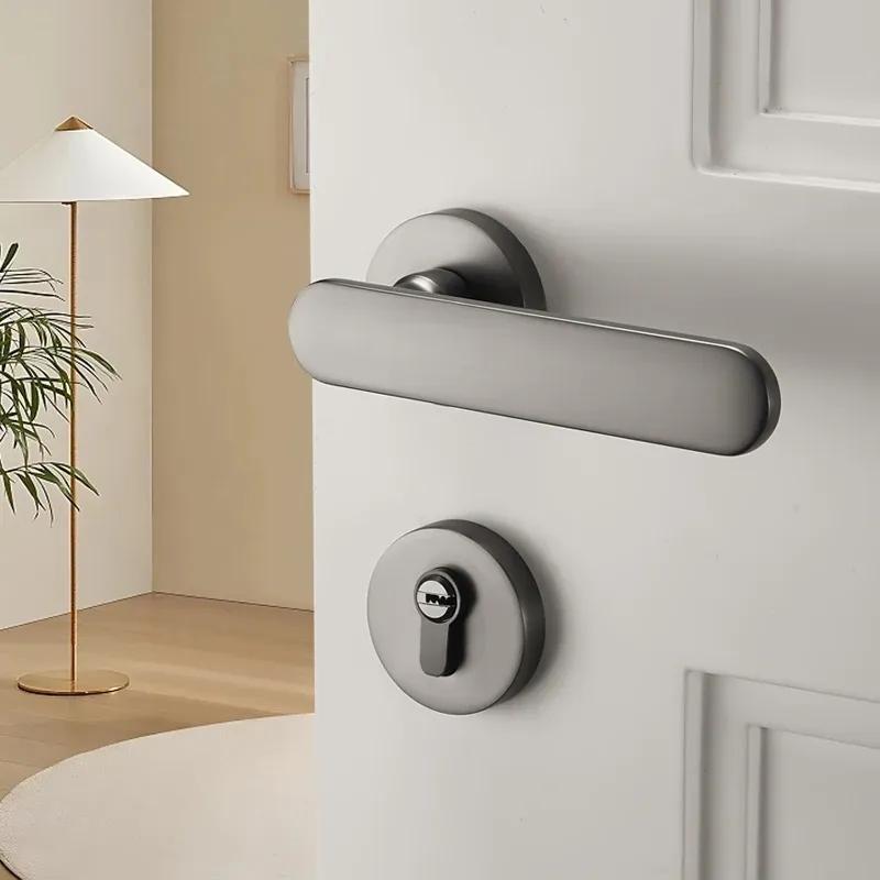 Bedroom Golden Solid Wood Split Lock, Simple Door, Silent Handle Lock