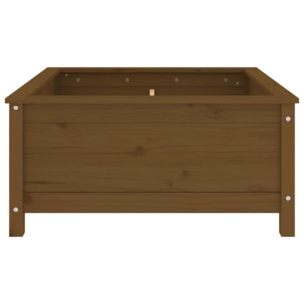 Plant Pot Honey Brown 82.5 x 82.5 x 39 cm Solid Pine Wood