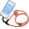 Case for Samsung Galaxy S25 - Protection with Sturdy Orange Lanyard - BOOLING