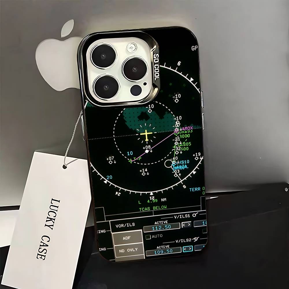 Aeroplane Pilot Cockpit Phone Case For iPhone 16,15,14,13,12,11,Pro,XS,Max,Plus,Mini,SE Black Candy Matte Shockproof Cover