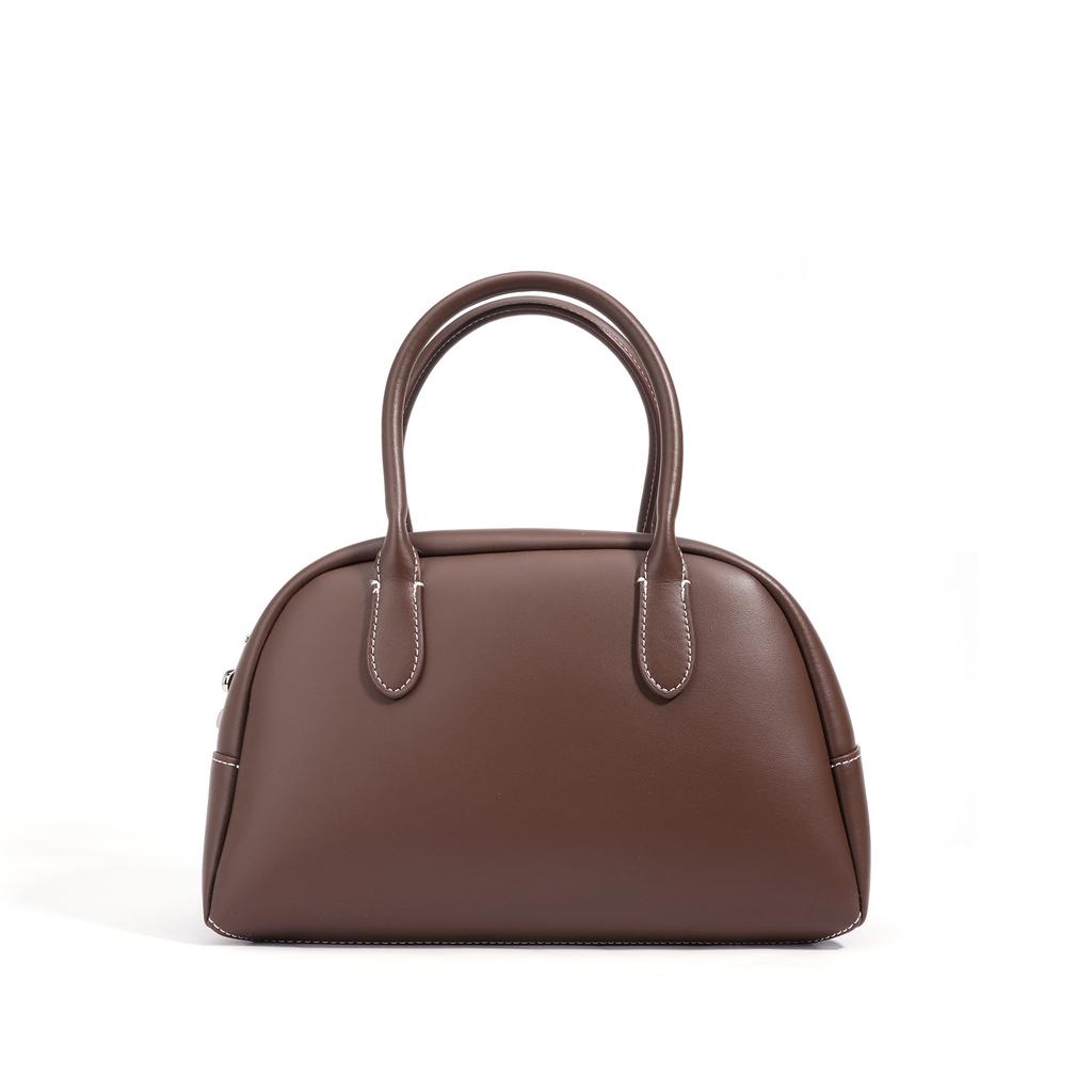 Сумка через плечо Niche Design Style Handbag Кожаная женская простая текстура Commuter Handheld Boston Bag