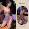 Комплект ретро-прозрачного нижнего белья Pure Desire: Соблазнительный соблазн Ночная сорочка Халат