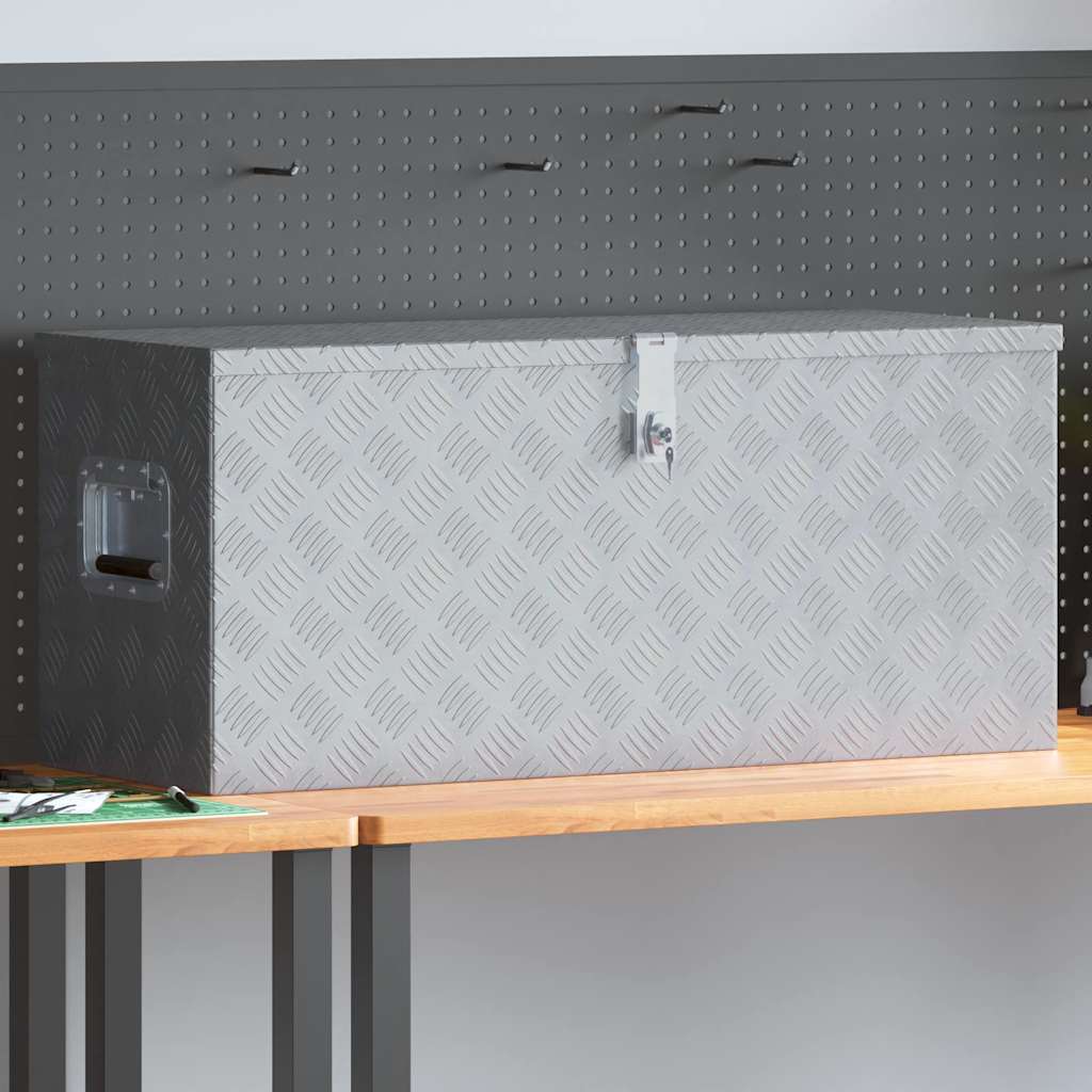 Aluminum Storage Box 90.5*35*40 cm Silver