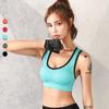 Women's Vest Gathered Shockproof Yoga Running Fitness Sports Bra Large Size No Steel Ring Beautiful Back Hollow Underwear