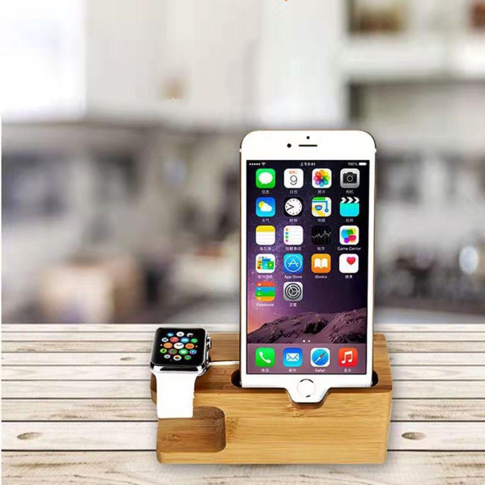 Подставка для зарядной станции, настольная подставка, деревянный держатель для телефона, подставка для часов, держатель для мобильного телефона