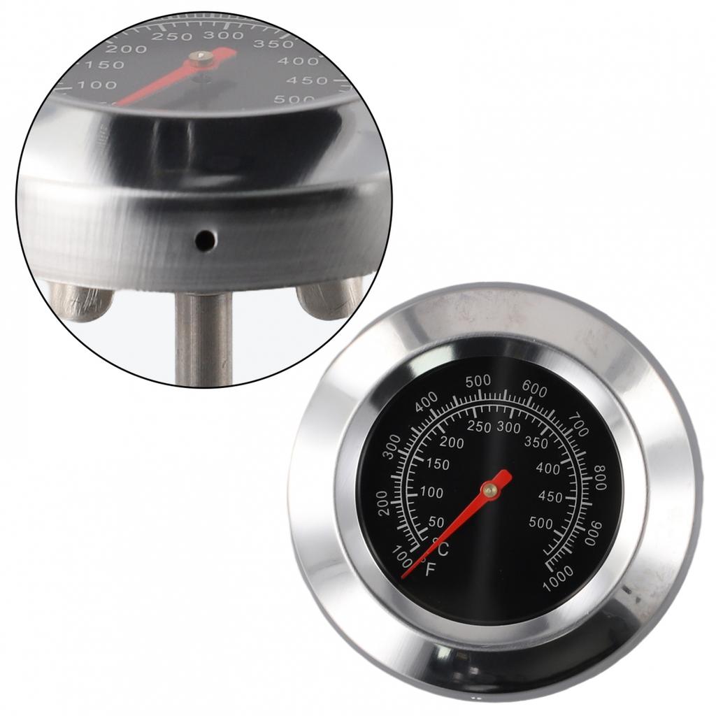 Accurate Stainless Steel BBQ Temperature Gauge for Barbecue Grills and Smokers