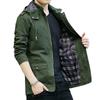 Весна и осень Новая мужская зеленая выстиранная куртка в корейском стиле Slim Fit Cotton Casual Outer Trend