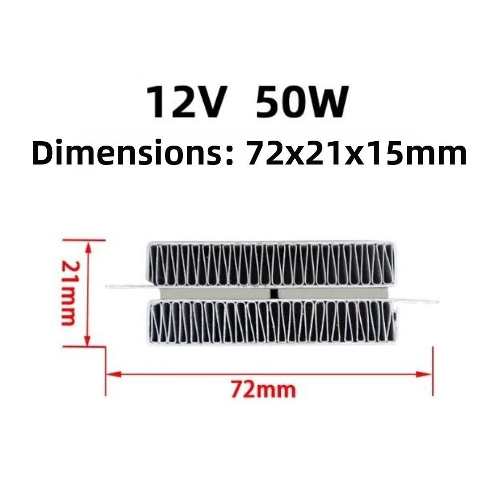 50/100/200 Вт Изоляционно-термостатический 72 * 21 мм Керамический воздушный нагреватель PTC Новый электрический нагреватель