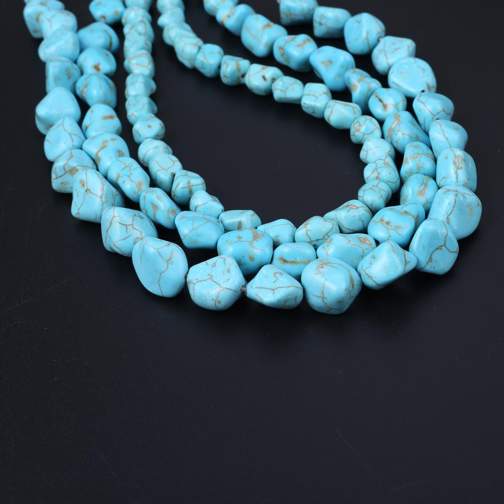 1Strand Natural Stone Beads Irregular Turquoise Loose Spacer Beads for Jewelry Making DIY Necklace Bracelet Accessories