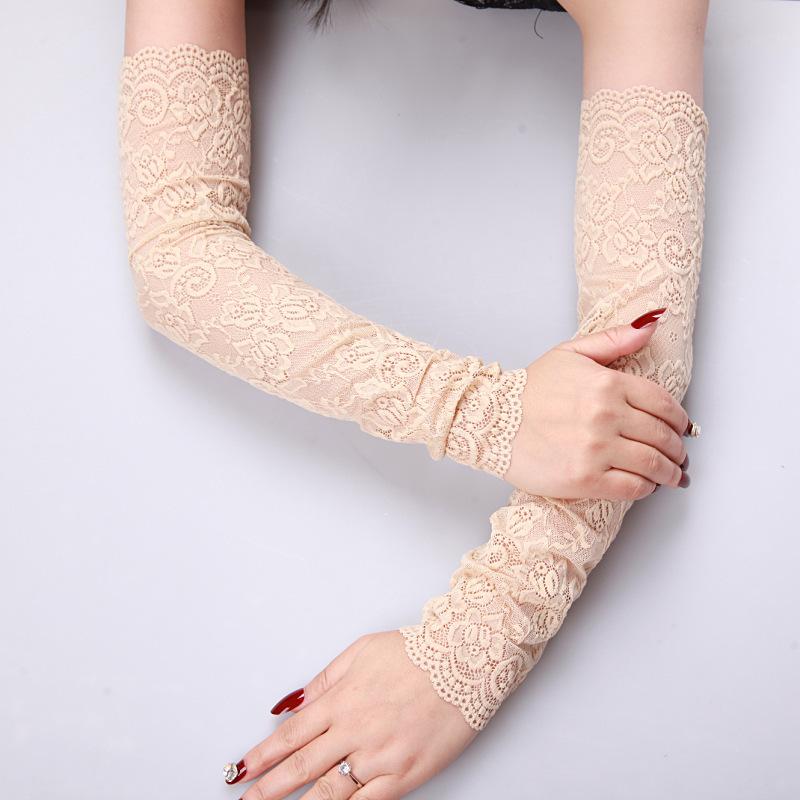 Summer Ice Silk Sleeves, Sunscreen Women's Gloves, UV Protection, Driving Dance, Long Arm Protection Sleeves