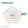 Starbucks Green Stripe Embossed Badge Mug