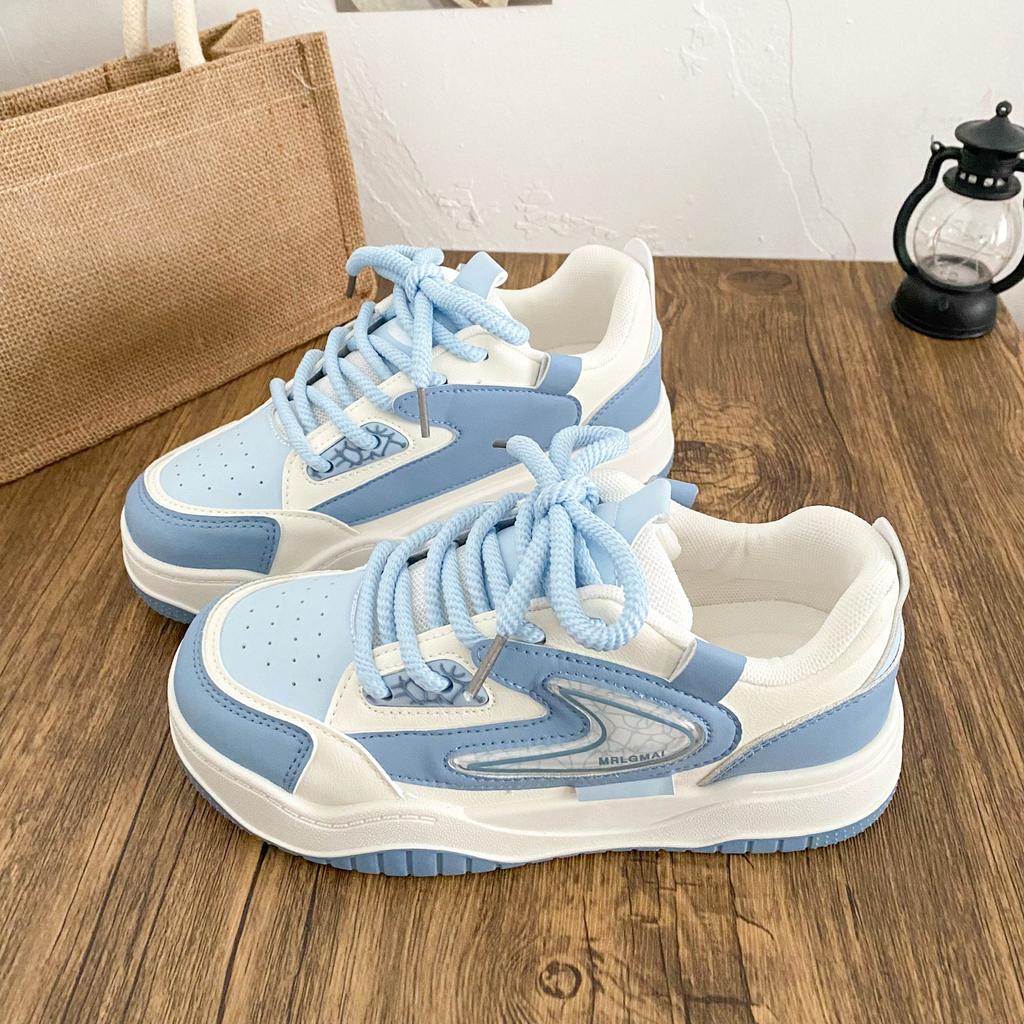 B2202 латексная стелька/толстая подошва из допамина, женские туфли 2025 года, новые туфли с круглым носком, белые туфли