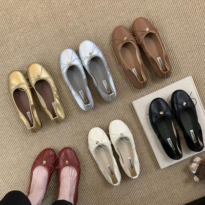 Мода Bailamos Осень Бренд Женские Балетки Дамские Повседневные Туфли-Балетки Круглый Носок Мелкие Слипоны Мягкая Кожа Элегантные Туфли для Платья