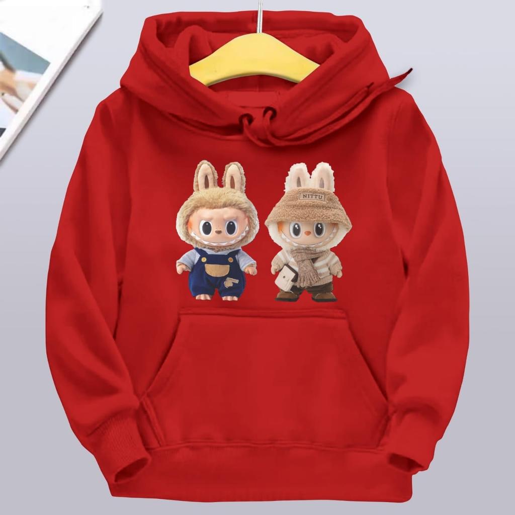 Children's Hoodie New Trendy Labubu Kids Cute Cartoon Print Casual Daily Hoodie 100-160cm Boys Girls