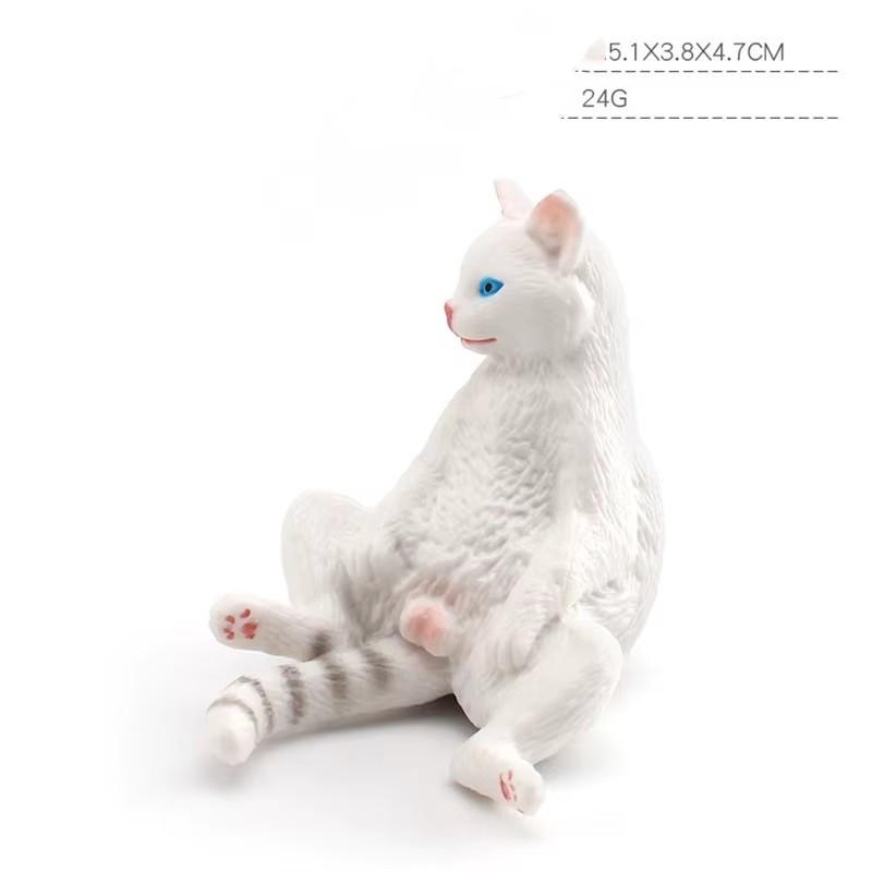 1pc Mini Realistic Cat Figurine Set Cute Orange Tabby British Shorthair Toy Kittens for Kids Decoration Resin Decorative Ornaments