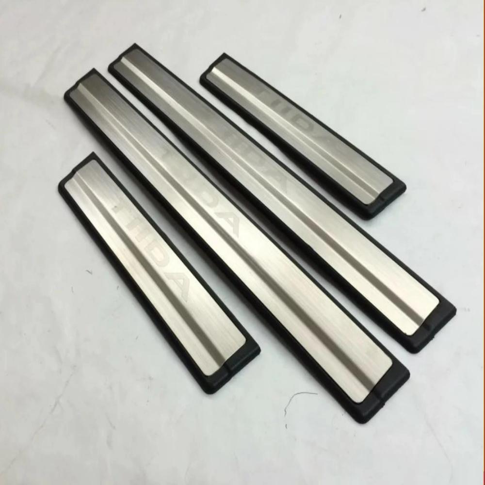 Автомобильные аксессуары Стайлинг для Nissan Tiida Ii из нержавеющей стали, накладка на порог, накладка, защитная крышка, авто наклейка