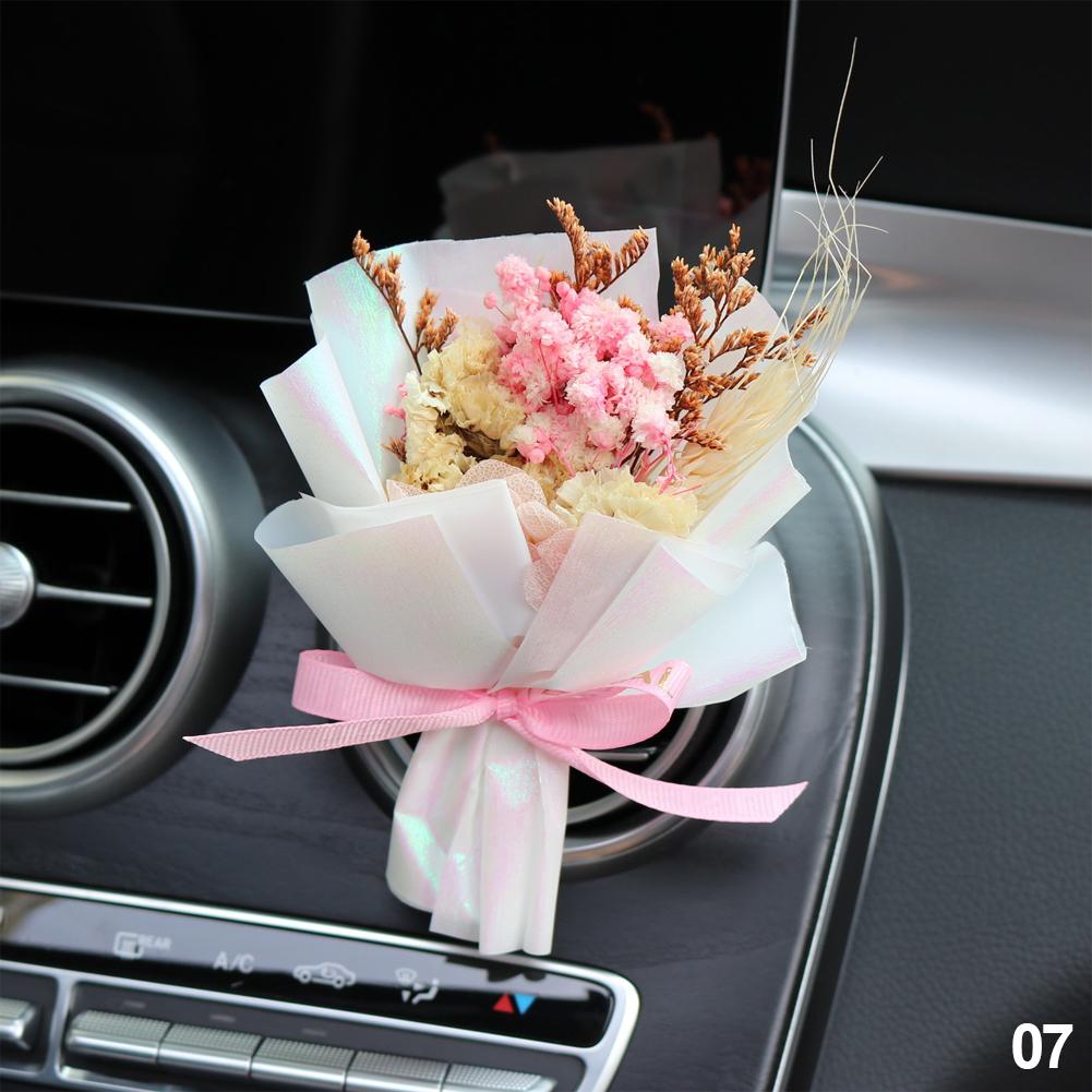 Car Air Outlet Perfume Decoration Immortal Dried Bouquet Small Fresh Air Conditioning Mouth Gypsophila Paniculata Fragrance Clip