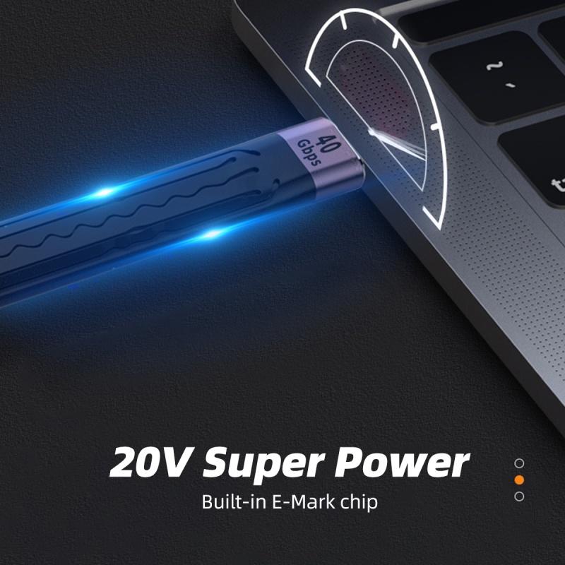 HdoorLink Кабель для зарядки USB 4.0 Gen3 Type C PD 100 Вт 5 А USB C to C Быстрая зарядка Thunderbolt 3 4K Кабель USB C 40 Гбит/с Кабель для передачи данных