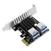 Карта расширения PCI-E Настольный ПК PCIE 1X на 4 порта PCIE ASM1184E для майнинга
