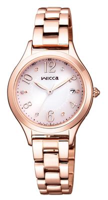 Wicca Solar Tech Radio Watch Gold Daily Водонепроницаемые Diamond Citizen Radio Solar [CITIZEN] (Розовый / / Дамы) KS1-261-91 #Токимеку