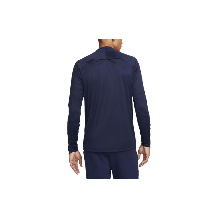 Nike Футболка мужская Paris Saint-Germain Strike Winter Warrior с длинным рукавом и принтом логотипа, темно-синяя DX2863-499