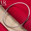 925 Sterling Silver Fashionable 3mm Smooth Bracelet Fashionable Wedding Jewelry