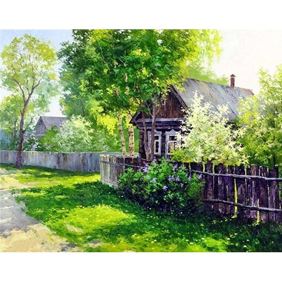 HC Алмазная вышивка Пейзаж Алмазная картина Полный квадратный пейзаж Стразы