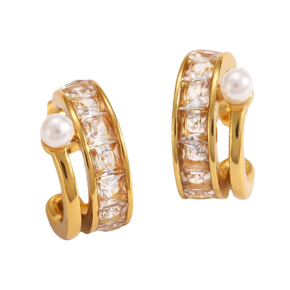 Delicate Design Geometric Square Earrings Geometric Design Stainless Steel Earrings Daily Wear