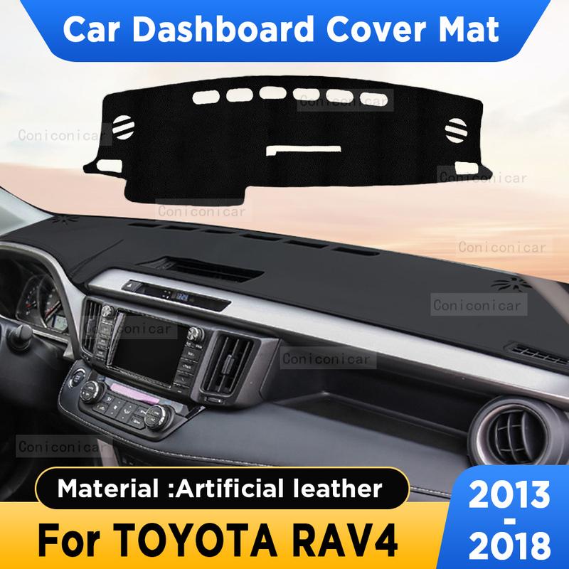 Для TOYOTA RAV4 2013-2018 Коврик на панель приборов автомобиля, Защита от солнца, Накладка из искусственной кожи, Коврик-панель, Коврики, Защитные аксессуары