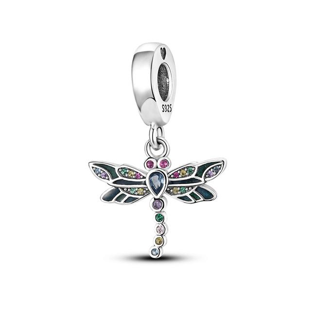 Стерлингового серебра 925 пробы, сердце, лапа животного, прозрачная снежинка, сверкающая корона, подвеска в виде тыквы, подходит для оригинального модного браслета