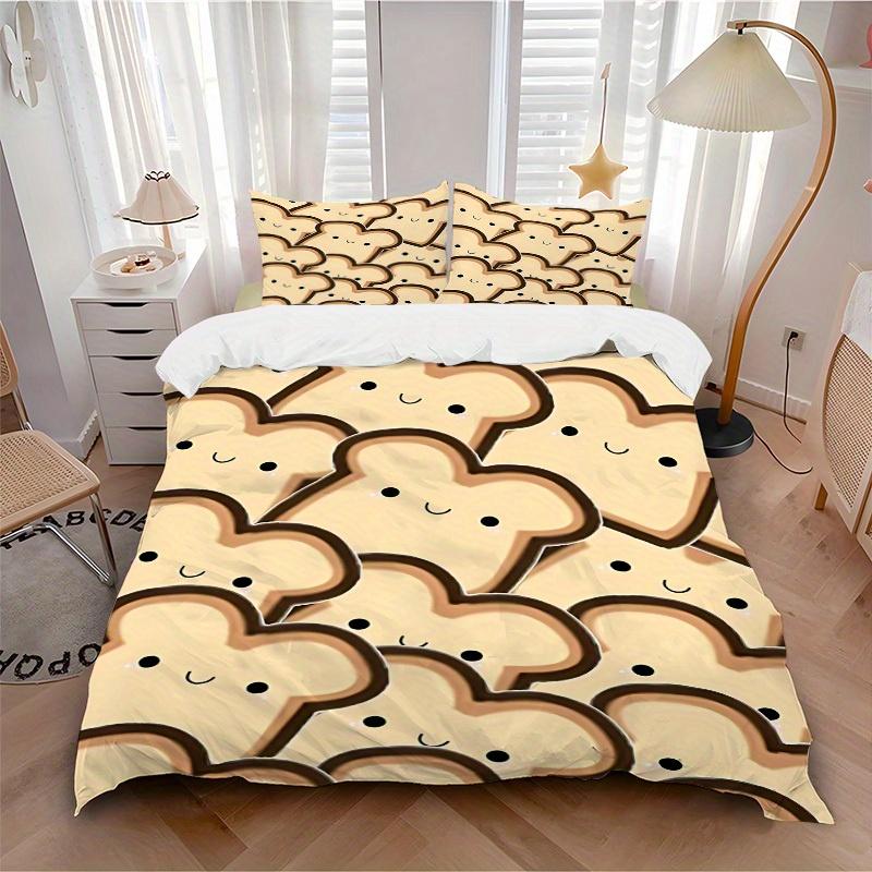 3pcs Cloud Pattern Bedding Set, Breathable and Soft, Suitable for Bedroom Decor (1*Duvet Cover + 1/2*Pillowcases, No Core) yy250821143