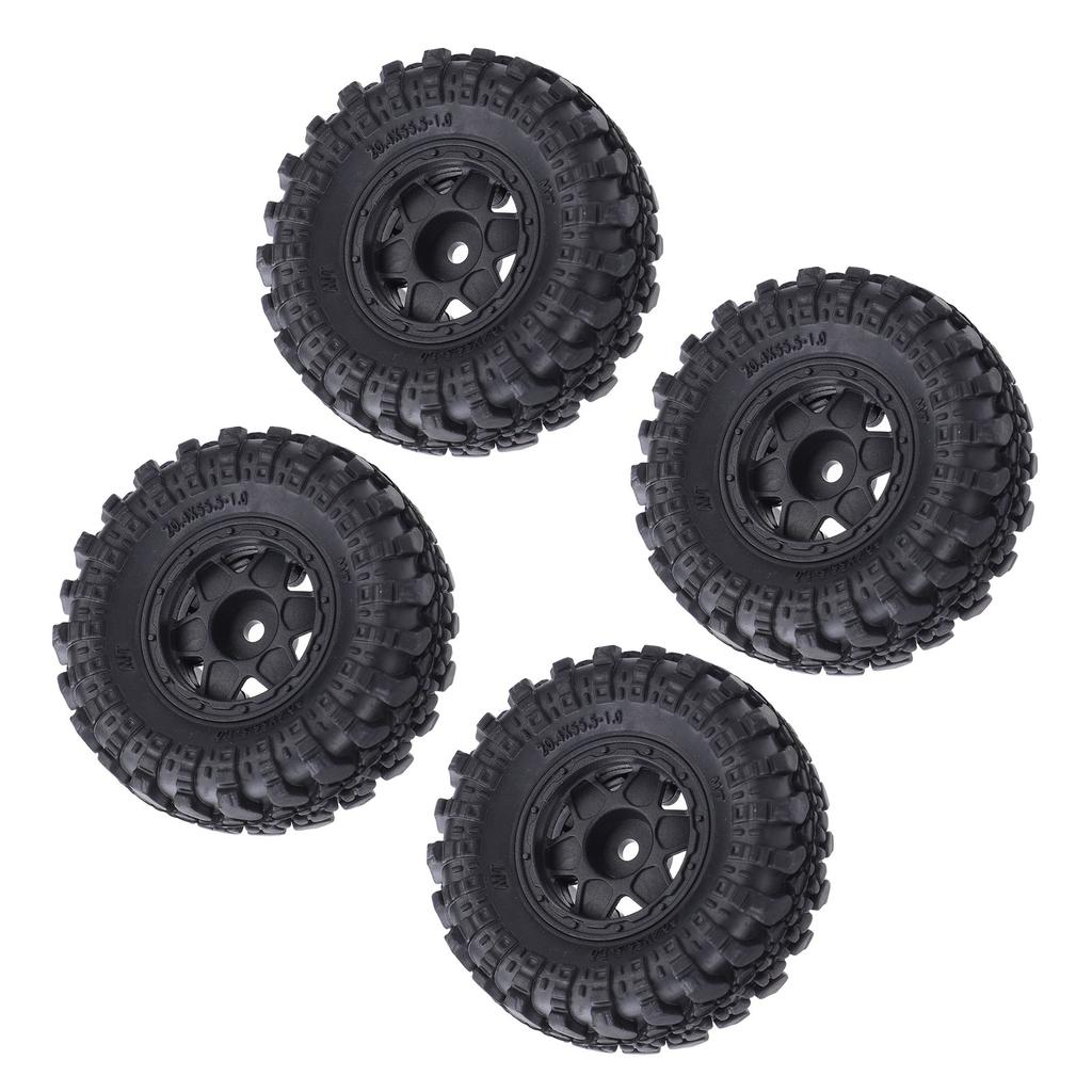 4PCS RC Truck Tires for AXIAL SCX24 1/24 Plastic RC Truck Wheel Tire Parts for Replacement Upgrade