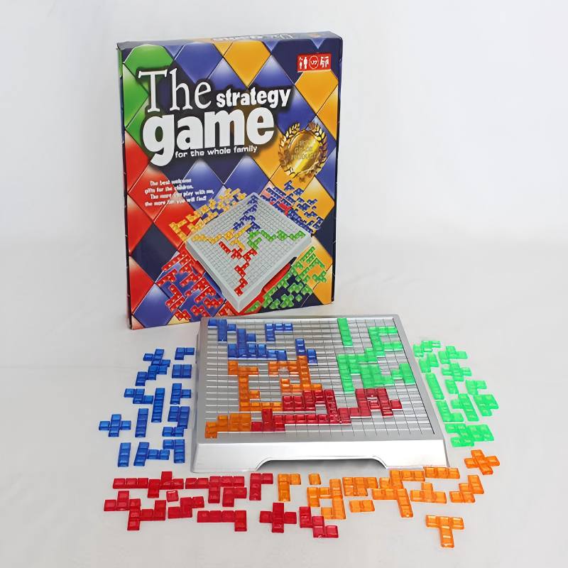 Детская настольная игра-стратегия, развивающие игрушки, игра с цветными квадратами, в которую легко играть для детей, семейные вечерние игры в помещении, головоломки, подарок