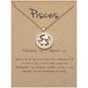 12 Zodiac Signs 3D Image Pendant Necklace Ins In Stock Zodiac Card Collarbone Chain