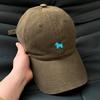 Simple puppy embroidery young couple versatile old baseball cap street male and female students curved brim cap