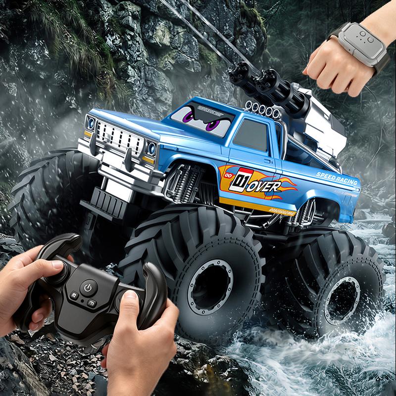 Jjrc Радиоуправляемый Грузовик Водяная Пушка Амфибия Q245Pro Пульт Управления Внедорожник Скалолаз Трюковой С Управлением Жестами Водонепроницаемый Летняя Игрушка