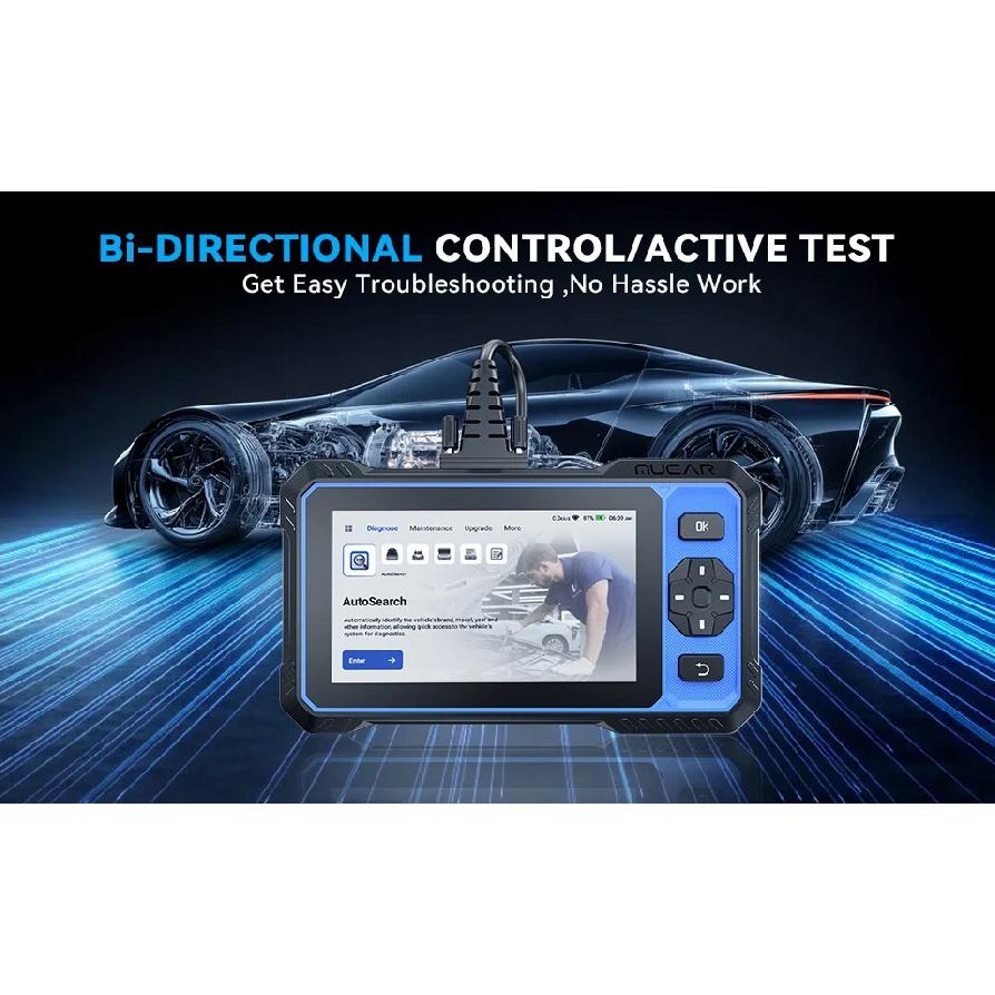 MUCAR 632 AI Автомобильные Инструменты Жизненно Бесплатный OBD2 Сканер CANFD 15 Сбросов 4 Системы Жизненно Бесплатный Двунаправленный Диагностический Авто OBD Сканер
