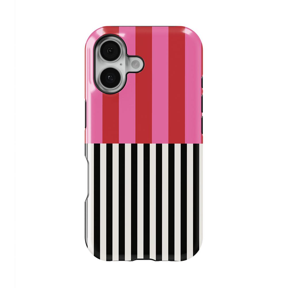 Роскошный чехол Clmj с полосками домино для iPhone 17 16 15 14 13 12 11 X XS XR XSMAX Air Pro Max Plus Двухслойный чехол