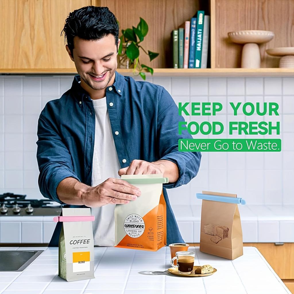 15 шт. разноцветных зажимов для чипсов в пищевых пакетах, большие/маленькие зажимы для закусок, зажимы для запечатывания пакетов для закусок