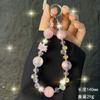 High-end Round Crystal Flower Cluster Phone Strap Wrist Chain Water Drop Phone Chain Keychain Pendant Wholesale