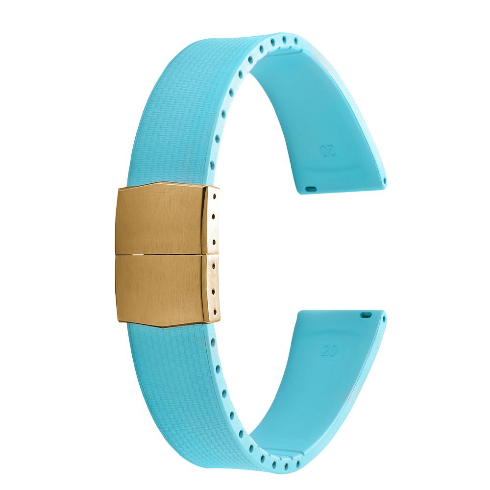 20 мм каучуковые ремешки Delugs CTS Fkm для часов с застежкой-бабочкой 4 цветов Уникальная текстура Быстросъемный ремешок для часов для брендовых часов