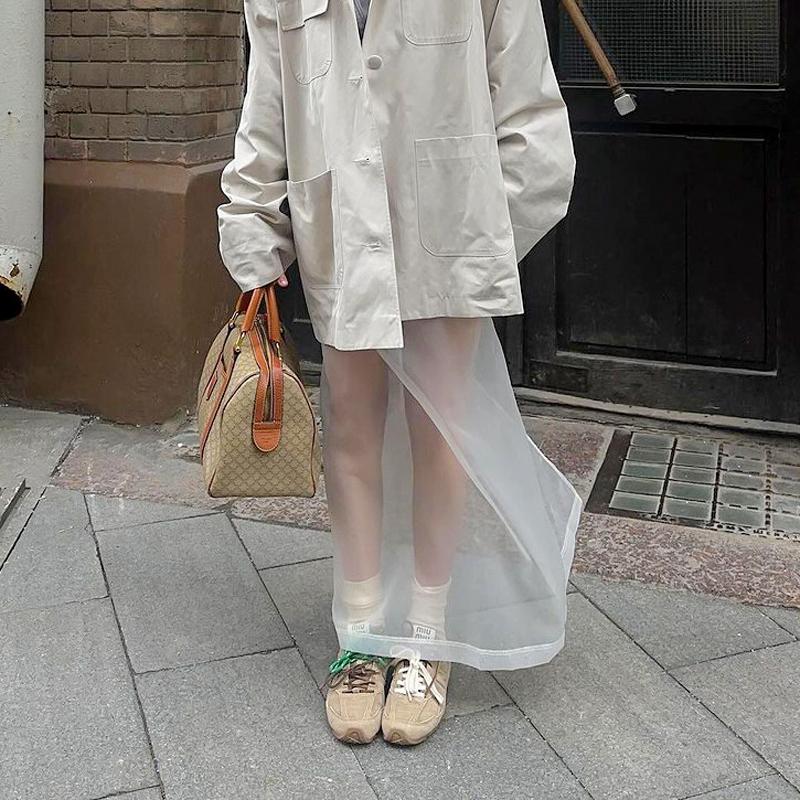 Сексуальная прозрачная сетчатая юбка женская белая с высокой талией и разрезом свободная длинная юбка осенняя уличная мода клубная вечеринка юбка женская