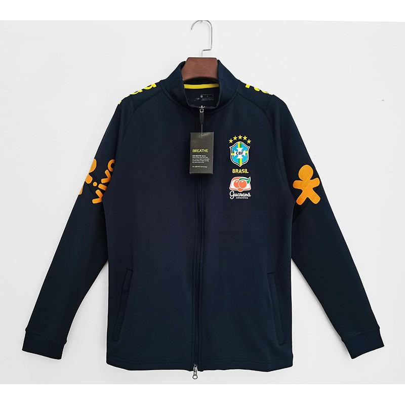 Brazil National Team Soccer Jacket Long Sleeve Hooded Sportswear Men Women Athletic Outerwear