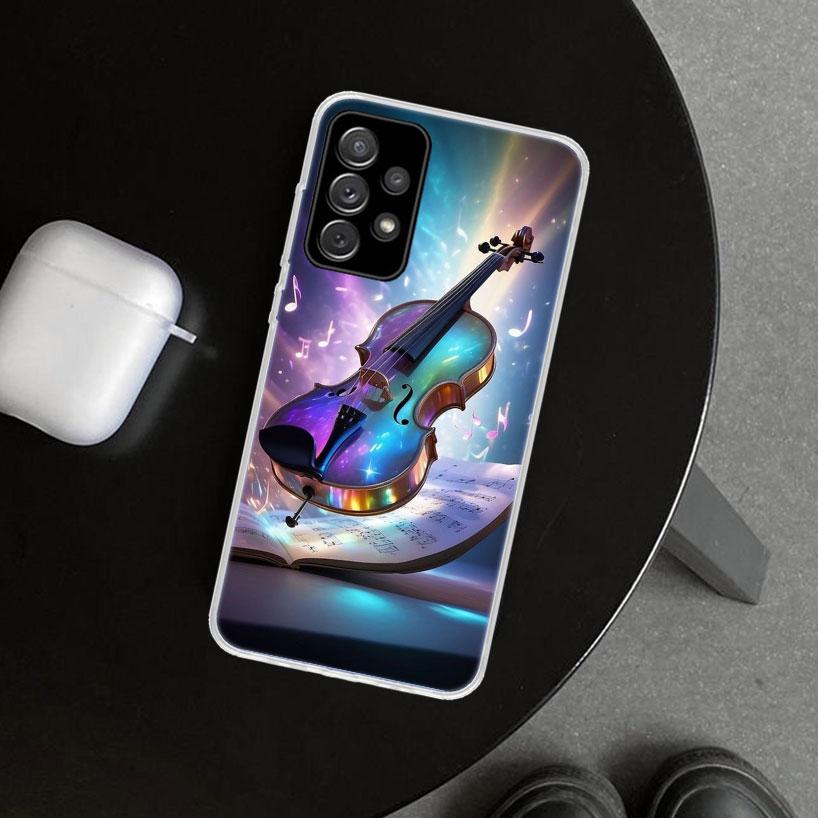 Music Violin Phone Case for Samsung Galaxy A17 A16 A26 A36 A56 A57 A37 A15 A25 A35 A55 A14 A24 A34 A54 A13 A23 A33 A53 Galaxy A1