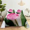 Tulip Bed Sheets Set With Pillows Case Flowers Bedsheet With Pillowcase 2 Pcs 3Pcs For Single Double Beds King Full Twin Size