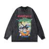 American Street Retro Oversize Heavy Long-Sleeved T-Shirt Men'S Hip-Hop Trendy Brand Old Loose Bottoming T-Shirt