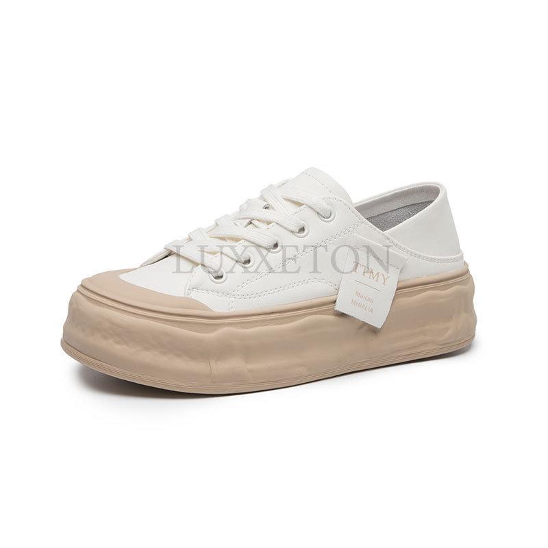 Genuine Leather Women Sneakers Fashion Casual Height Increasing Sports Platform Sneakers for Women Designer Zapatos De Mujer